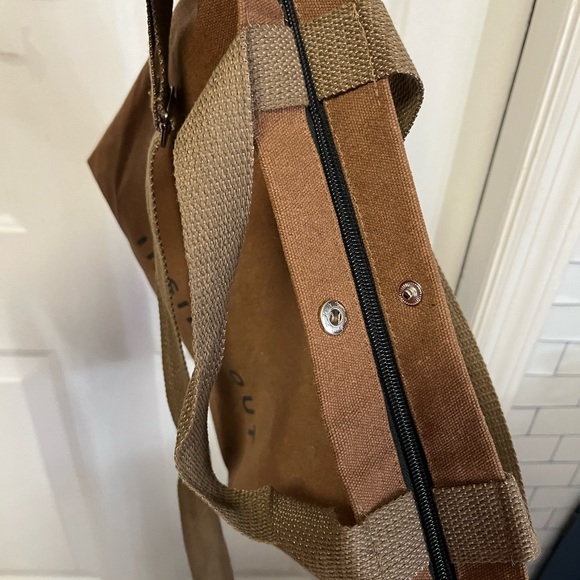 Brown Canvas Messenger Bag NWOT - Picture 4 of 4